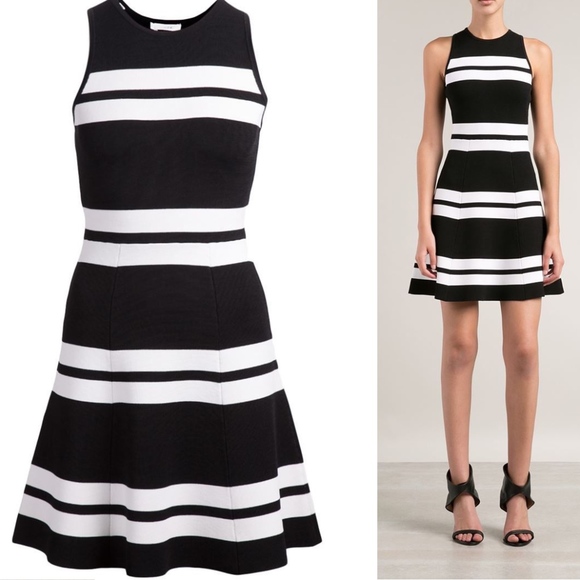 alc black and white dress